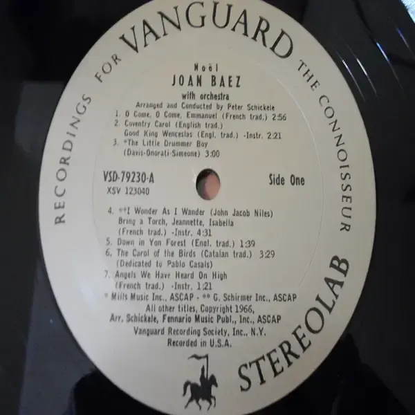 Joan Baez - Noel LP Vinyl Record For Sale