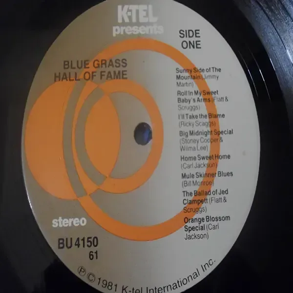 Bluegrass Hall Of Fame - The Award Winning Greats Of Blue Grass Music LP Vinyl Record For Sale