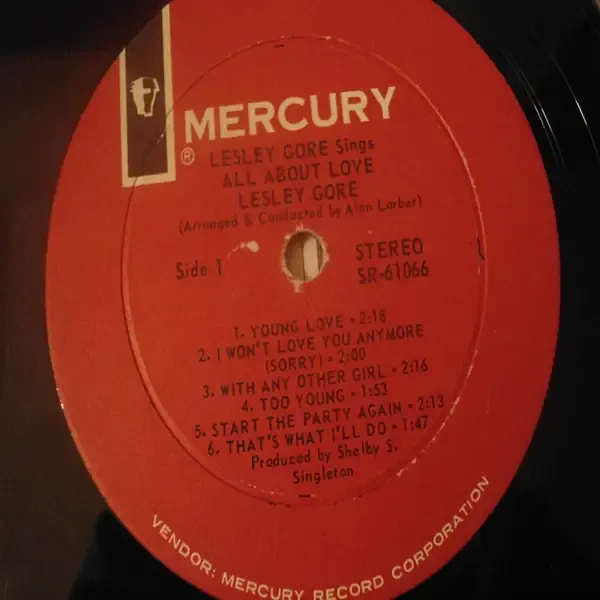 Lesley Gore - Sings All About Love LP Vinyl Record For Sale