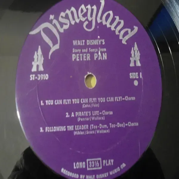 Walt Disneys Peter Pan Vinyl LP Record For Sale