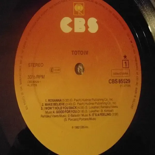 TOTO - IV LP Vinyl Record For Sale - IMPORT