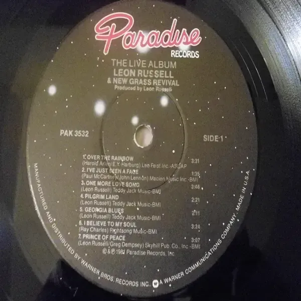 Leon Russell & New Grass Revival - The Live Album LP Vinyl Record For Sale