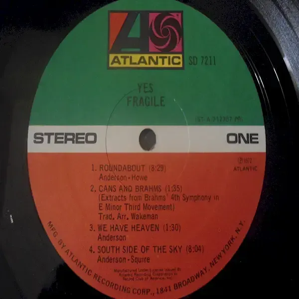 Yes - Fragile LP Vinyl Record For Sale