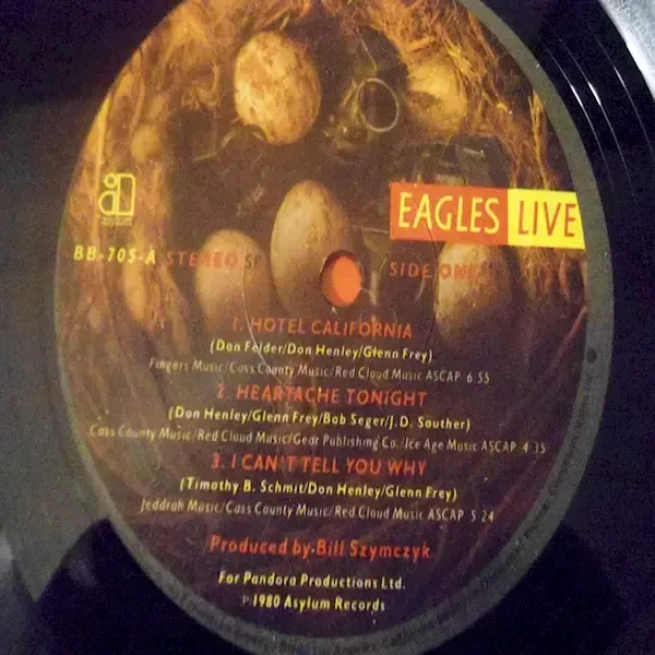 Eagles - Live 2xLP Gatefold Vinyl LP Record For Sale