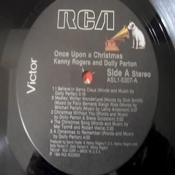 Kenny Rogers & Dolly Parton - Once Upon A Christmas Vinyl LP Record For Sale