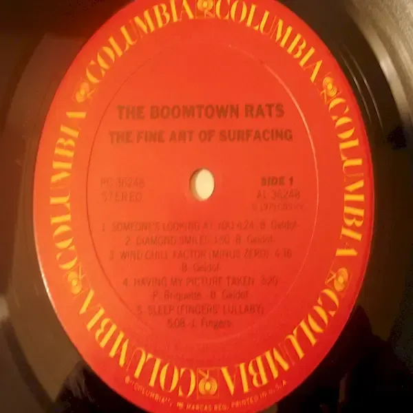 The Boomtown Rats - The Fine Art Of Surfacing Vinyl LP Record For Sale