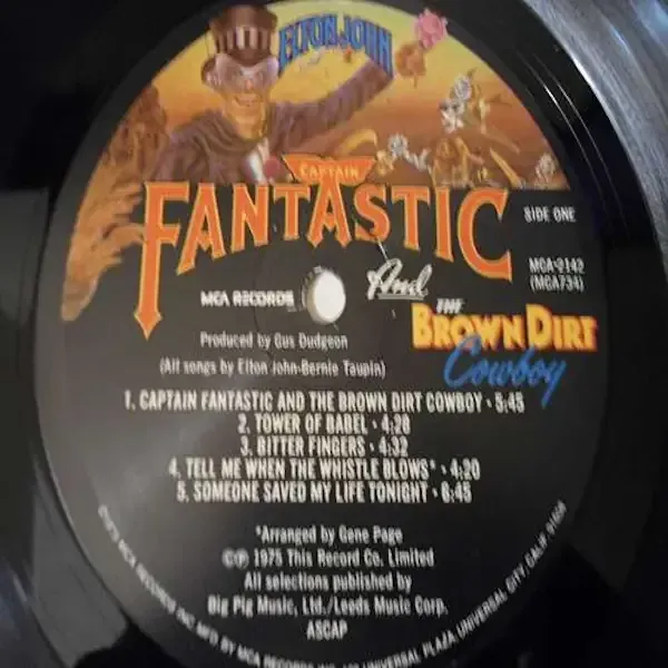 Elton John - Captain Fantastic Vinyl LP Record For Sale