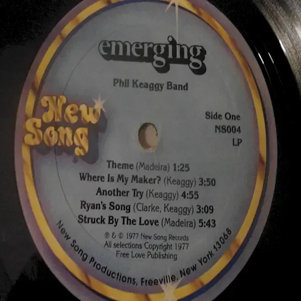 The Phil Keaggy Band - Emerging LP Vinyl Record For Sale