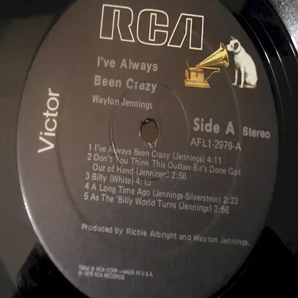 Waylon Jennings - I've Always Been Crazy LP Vinyl Record For Sale