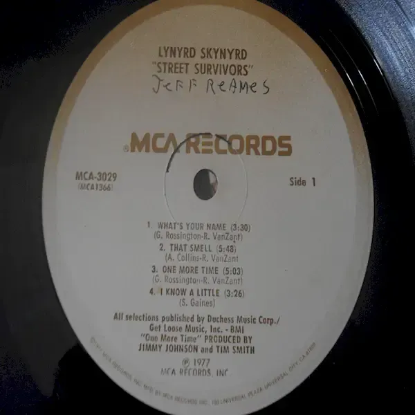 Lynyrd Skynyrd - Street Survivors Vinyl LP Record For Sale