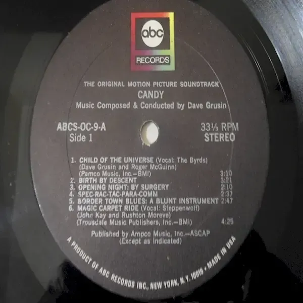 Candy - Motion Picture Soundtrack LP Vinyl Record For Sale