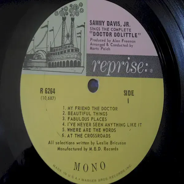 Sammy Davis Jr - Dr. Dolittle LP Vinyl Record For Sale