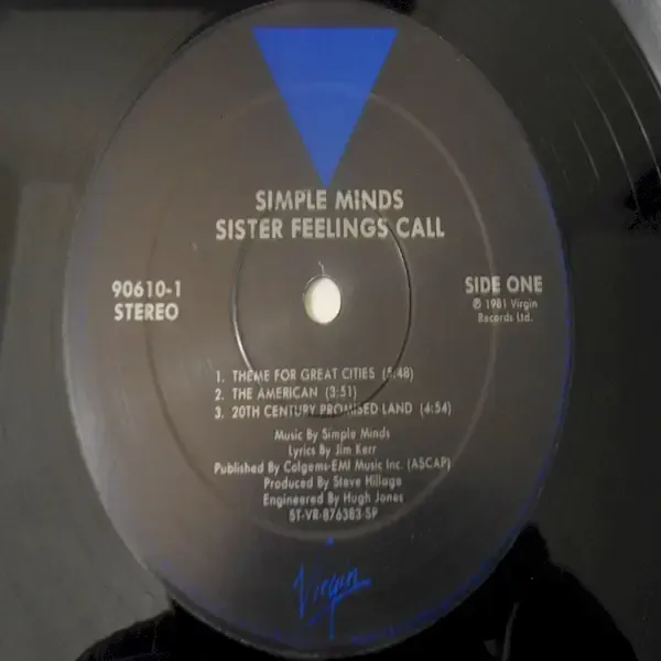 Simple Minds - Sister Feelings Call LP Vinyl Record For Sale