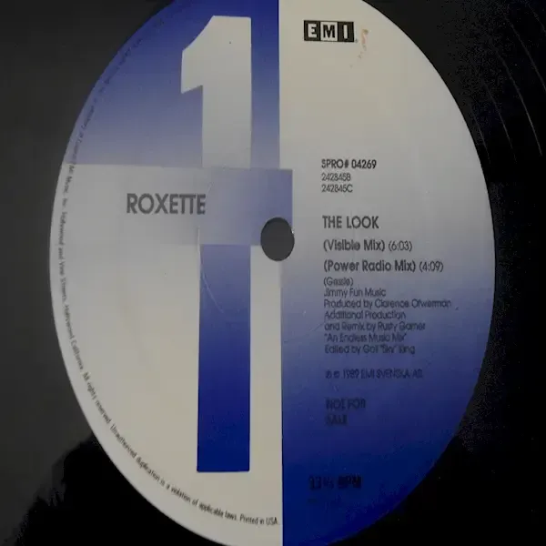 Roxette - The Look 12" PROMO Single Vinyl Record For Sale
