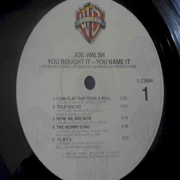 Joe Walsh - You Bought It You Name It Vinyl LP Record For Sale