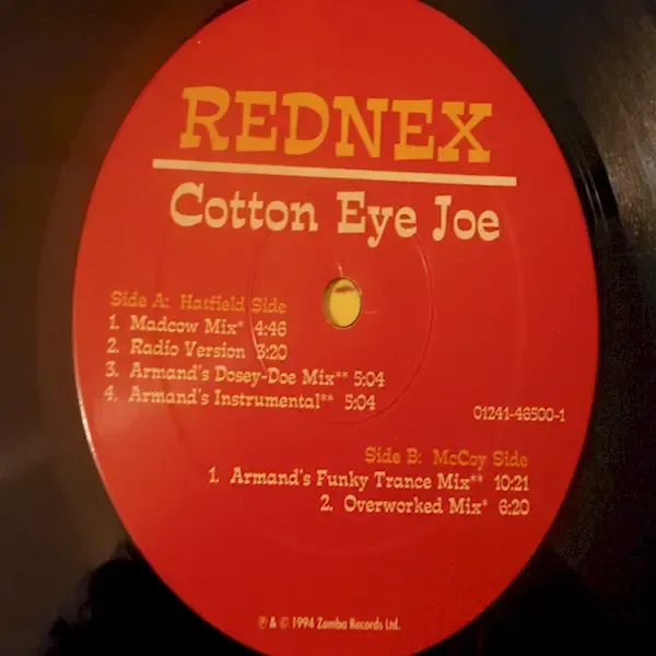 Rednex - Cotton Eye Joe Maxi Single Vinyl Record For Sale