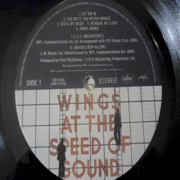 Paul McCartney & Wings - At The Speed Of Sound LP Vinyl For Sale