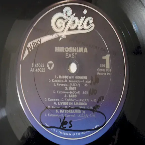 Hiroshima - East LP Vinyl Record For Sale
