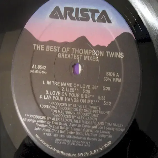 Thompson Twins - The Best Of Thompson Twins LP Record For Sale