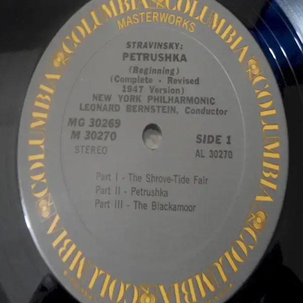 Bernstein Conducts - Stravinsky Petrushka Firebird Vinyl LP For Sale