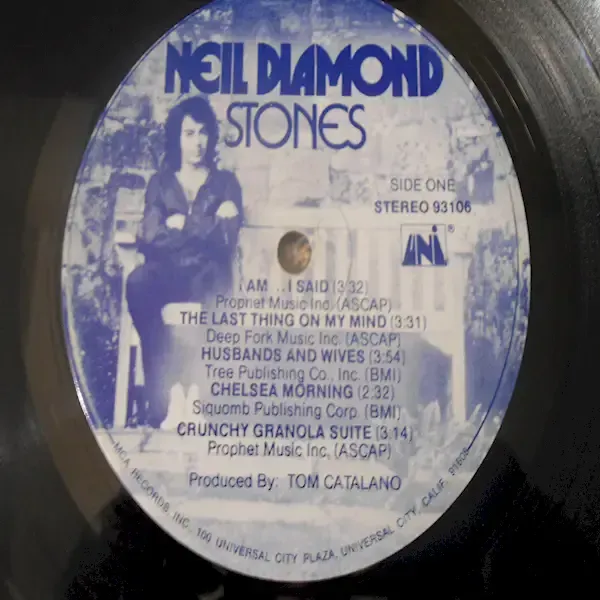 Neil Diamond - Stones LP Vinyl Record For Sale
