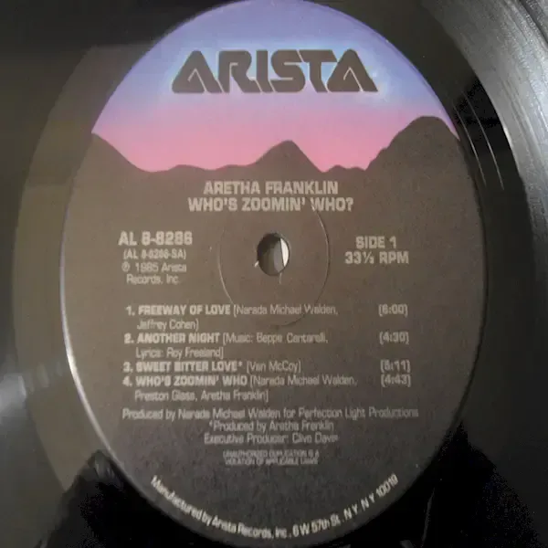 Aretha Franklin - Who's Zoomin' Who? LP Vinyl Record For Sale
