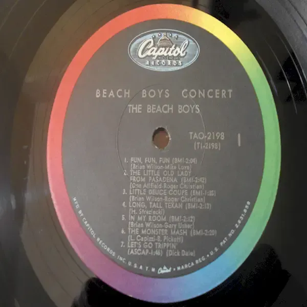 Beach Boys - Concert Vinyl LP Record For Sale