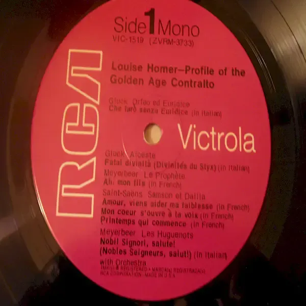 Louise Homer - Profile LP Vinyl Record For Sale