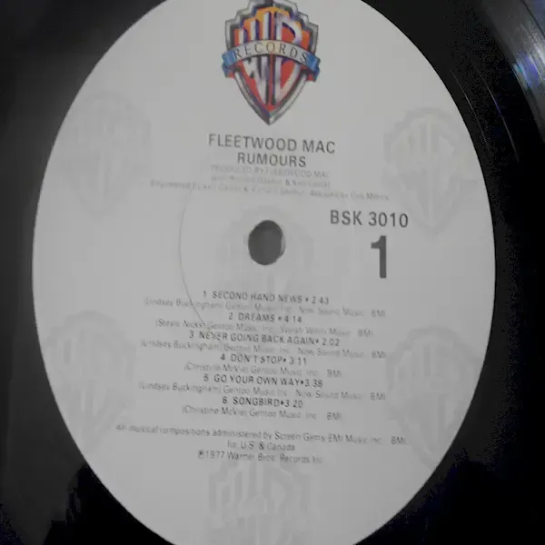 Fleetwood Mac - Rumors Vinyl LP Record For Sale