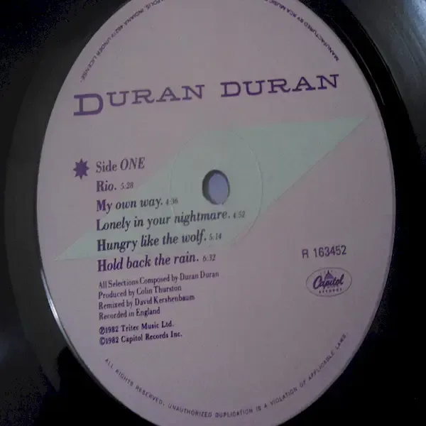 Duran Duran - Rio Vinyl LP Record For Sale