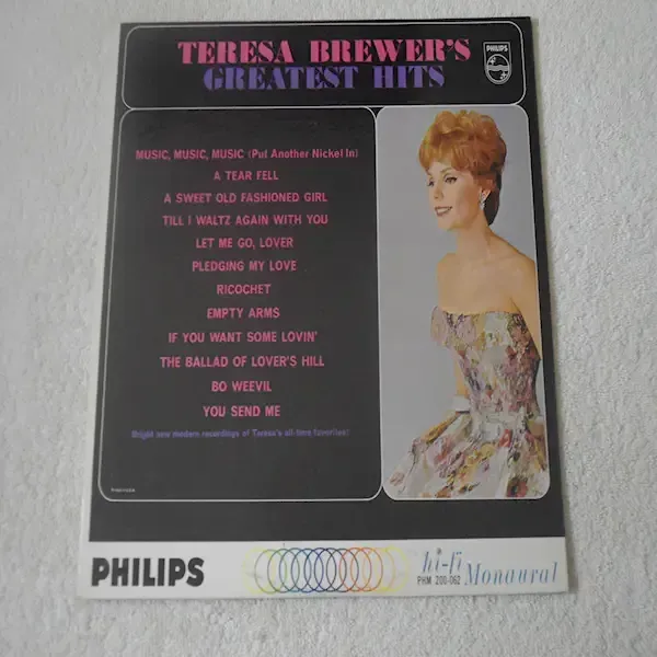 Teresa Brewer - Teresa Brewer's Greatest Hits Vinyl LP For Sale