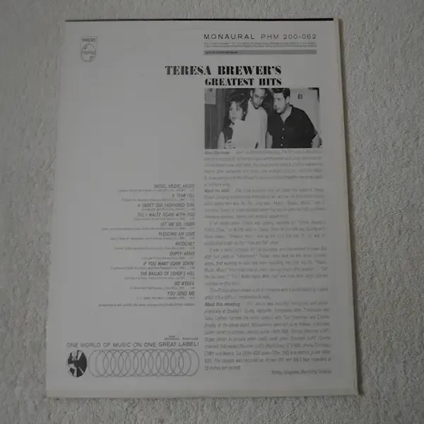 Teresa Brewer - Teresa Brewer's Greatest Hits Vinyl LP For Sale