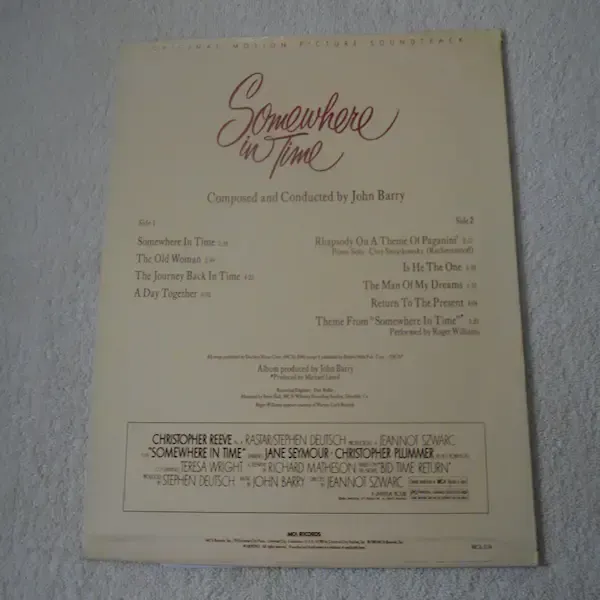 Somewhere In Time - Original Soundtrack LP Vinyl Record For Sale