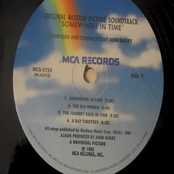 Somewhere In Time - Original Soundtrack LP Vinyl Record For Sale