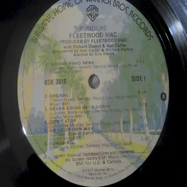 Fleetwood Mac - Rumors Vinyl LP Record For Sale