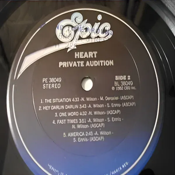 Heart - Private Audition Vinyl LP Record For Sale