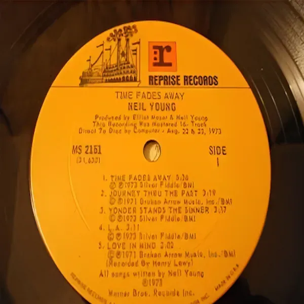 Neil Young - Time Fades Away Vinyl LP Record For Sale