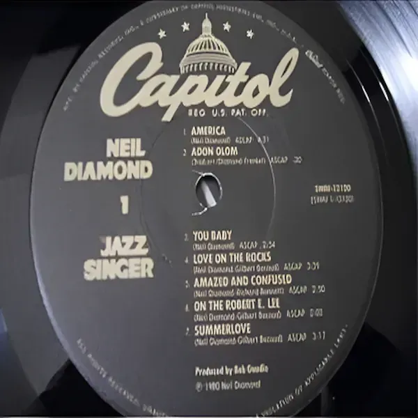 Neil Diamond - The Jazz Singer LP Vinyl Record For Sale