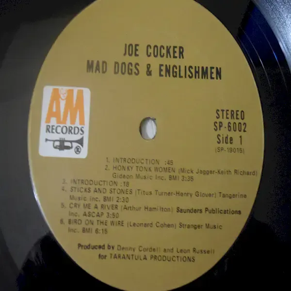 Joe Cocker - Mad Dogs & Englishmen LP Vinyl Record For Sale