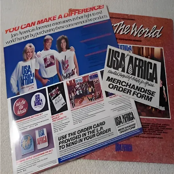 We Are The World USA For Africa hunger benefit album vinyl lp record for sale.