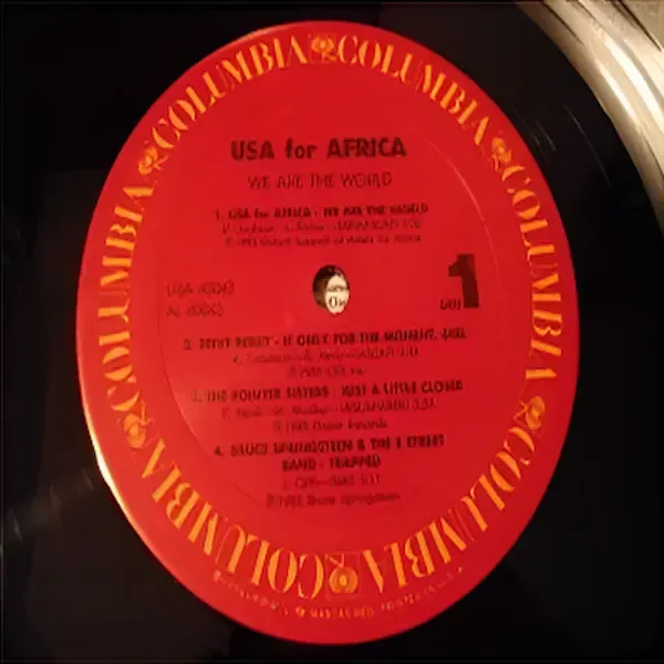 We Are The World USA For Africa hunger benefit album vinyl lp record for sale.