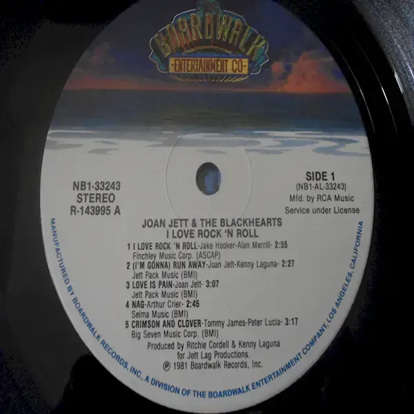 Joan Jett And The Blackhearts - I Love Rock N Roll LP Vinyl Record For Sale