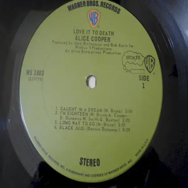 Alice Cooper - Love It To Death LP Vinyl Record For Sale