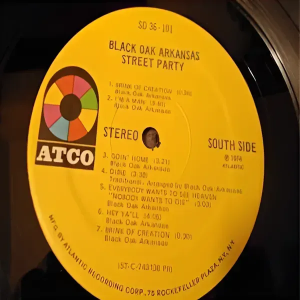 Black Oak Arkansas - Street Party LP Vinyl Record For Sale