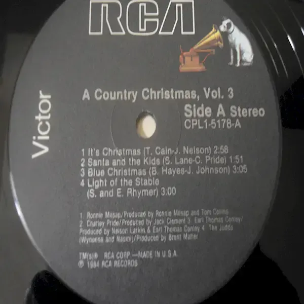 A Country Christmas - Volume 3 LP Vinyl Record For Sale