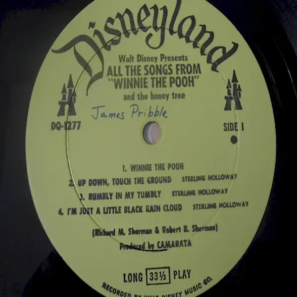 Walt Disney - Winnie The Pooh And The Honey Tree LP Vinyl Record For Sale
