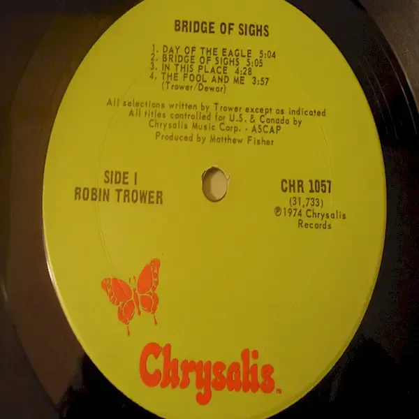 Robin Trower - Bridge Of Sighs Vinyl LP Record For Sale