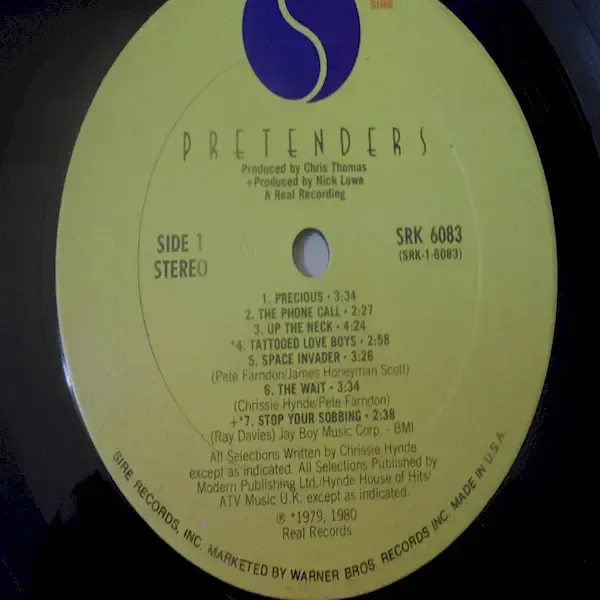Pretenders - Self Titled Vinyl LP Record For Sale