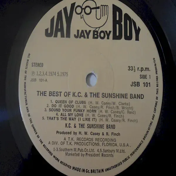 KC And The Sunshine Band - The Best Of KC And The Sunshine Band LP Vinyl Record For Sale