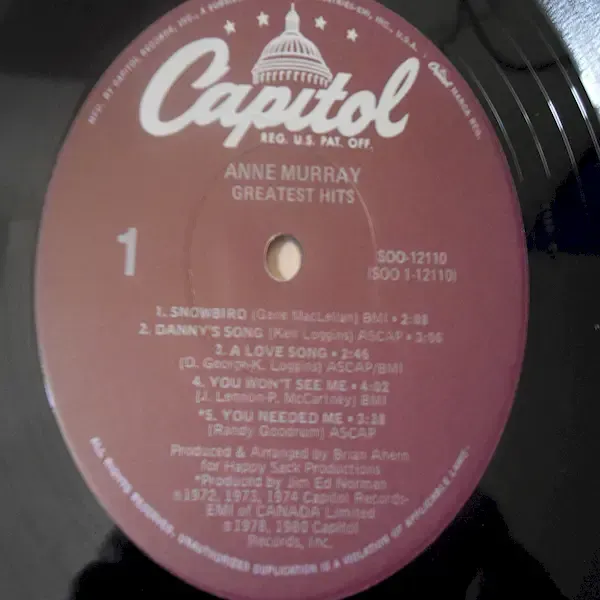 Anne Murray - Greatest Hits LP Vinyl Record For Sale